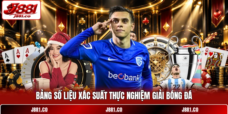 Bảng số liệu xác suất thực nghiệm giải bóng đá