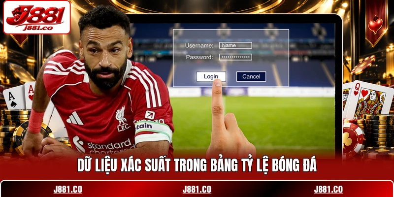 Dữ liệu xác suất trong bảng tỷ lệ bóng đá
