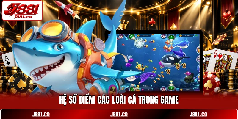 Hệ số điểm các loài cá trong game Hệ số điểm các loài cá trong game